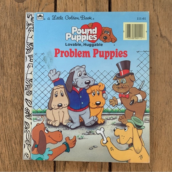 VTG Pound Puppies (Problem Puppies) 80s Little Golden Books - Picture 1 of 5